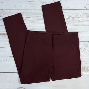Athleta Burgundy High-Rise Leggings